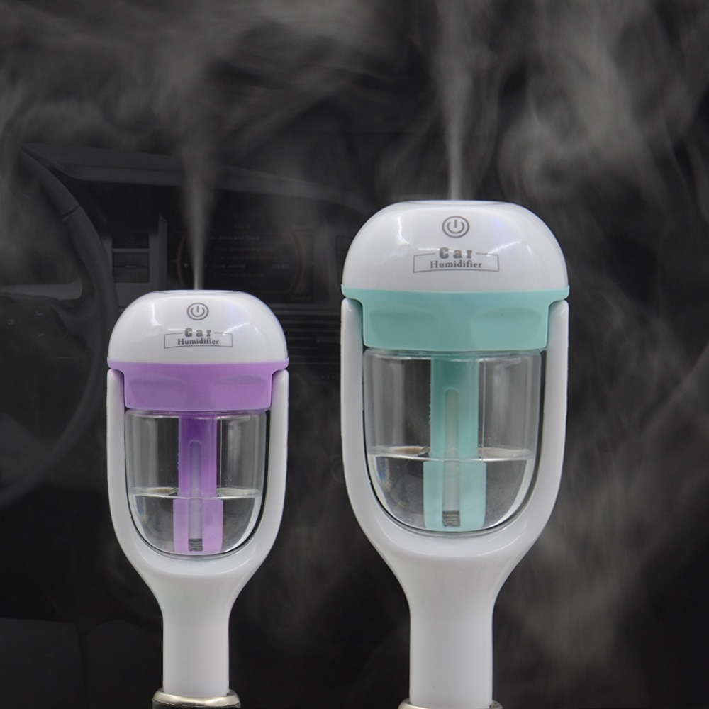 2019 New Mini 12V Car Steam Humidifier Air Purifier Aroma Diffuser Essential Oil Diffuser Car Humidifier Many Colors