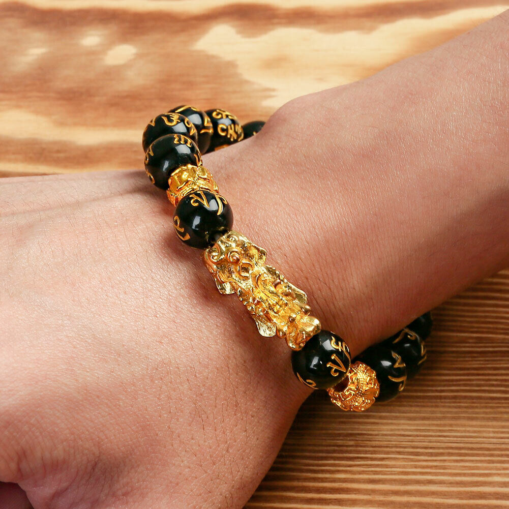 The Wealth Attractor Feng Shui Black Obsidian Bracelet 7